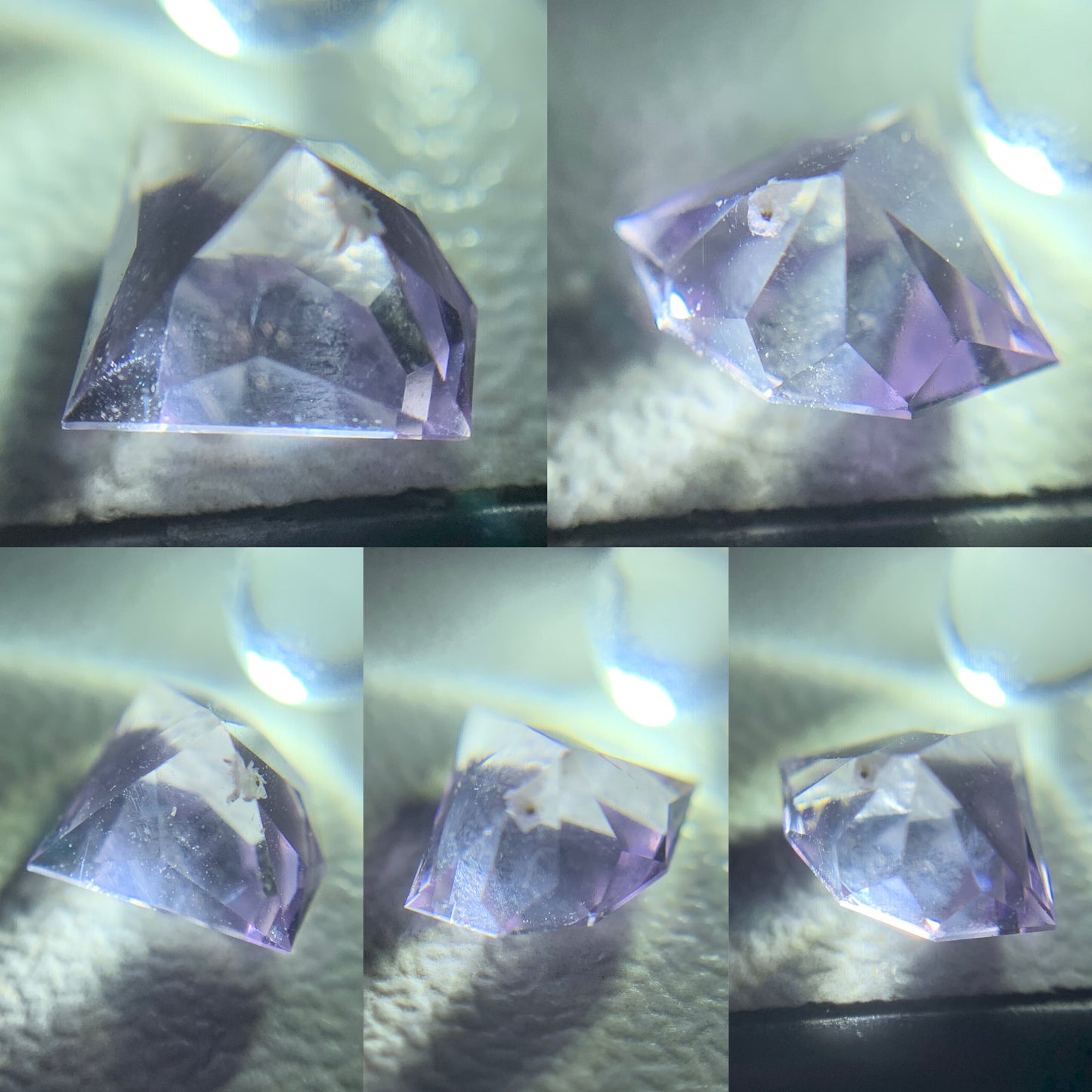 Lavender Spinel Fancy Geometric Shape Modified Trillion 0.9 Ct Natural Loose Gemstone From Sri Lanka