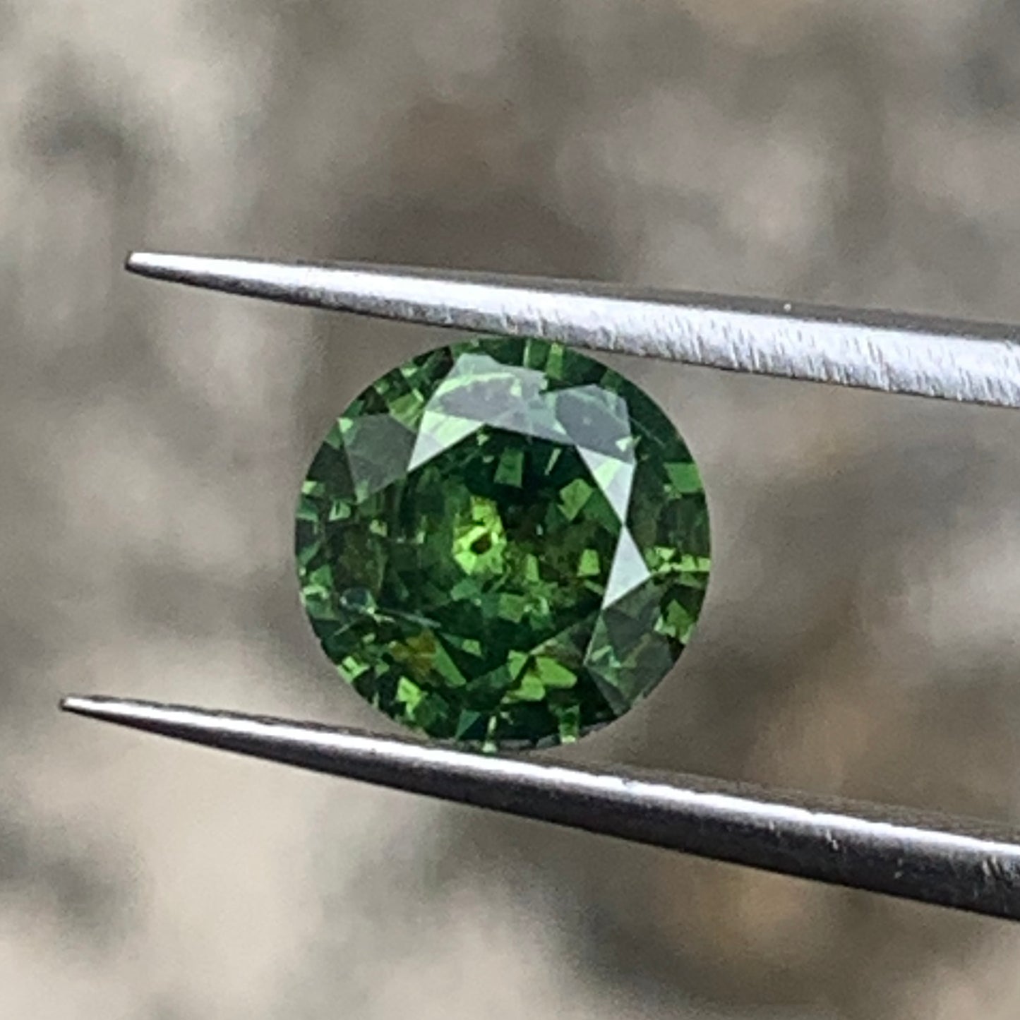 Green Zircon Round Cut 1.74 Ct Natural Loose Gemstone For Jewelry Making 💎✨