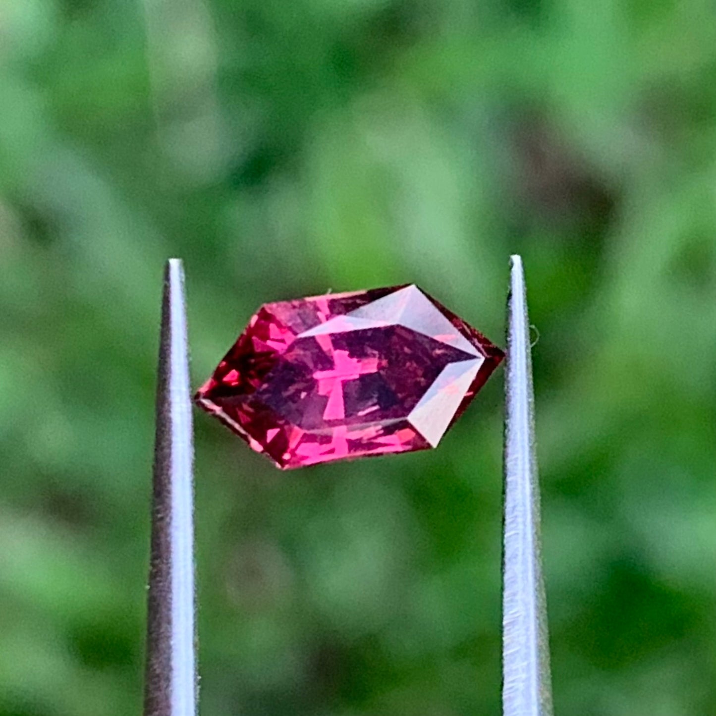 Pinkish Red Garnet Elongated Hexagon 0.66 Ct Natural Loose Gemstone For Jewelry Making 💎✨
