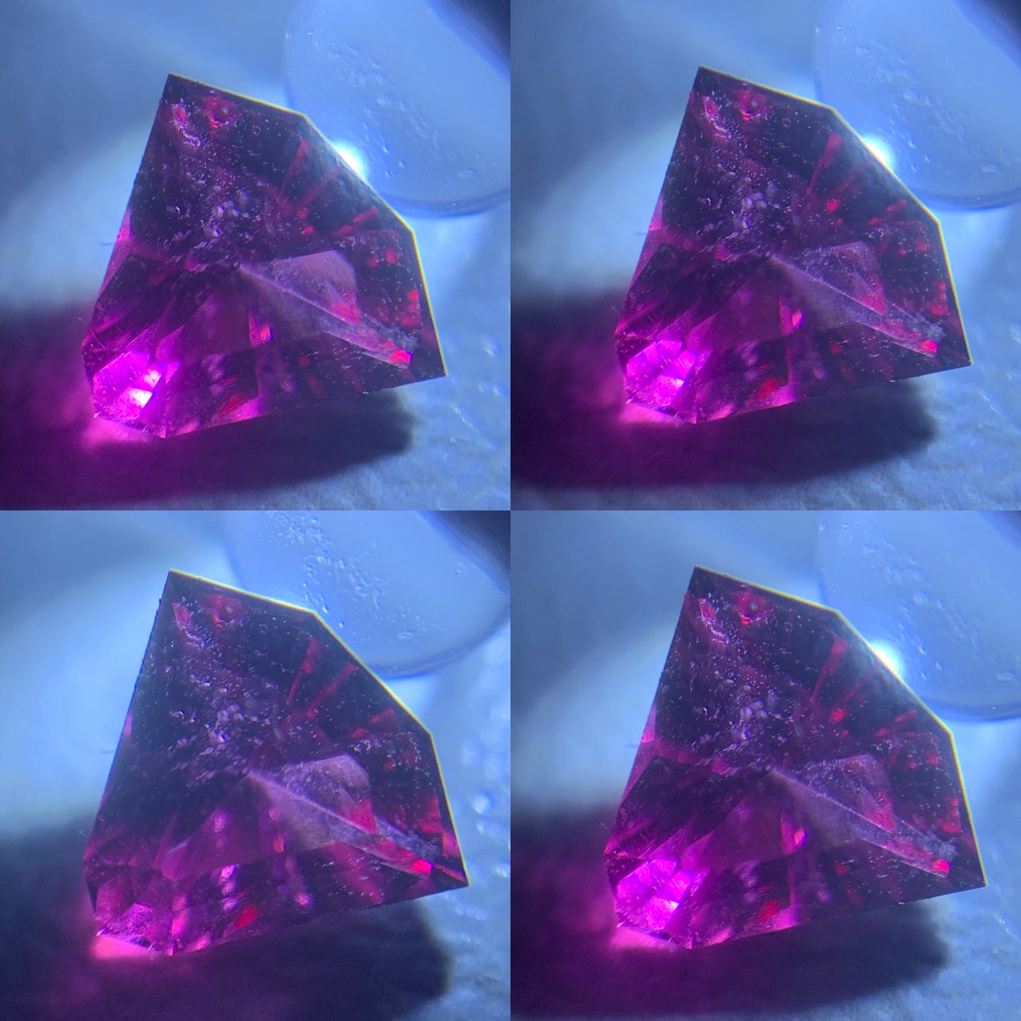 Red Garnet Fantasy / Concave Cut Fancy Shield 0.54 Ct Natural Loose Gemstone For Jewelry Making 💎✨