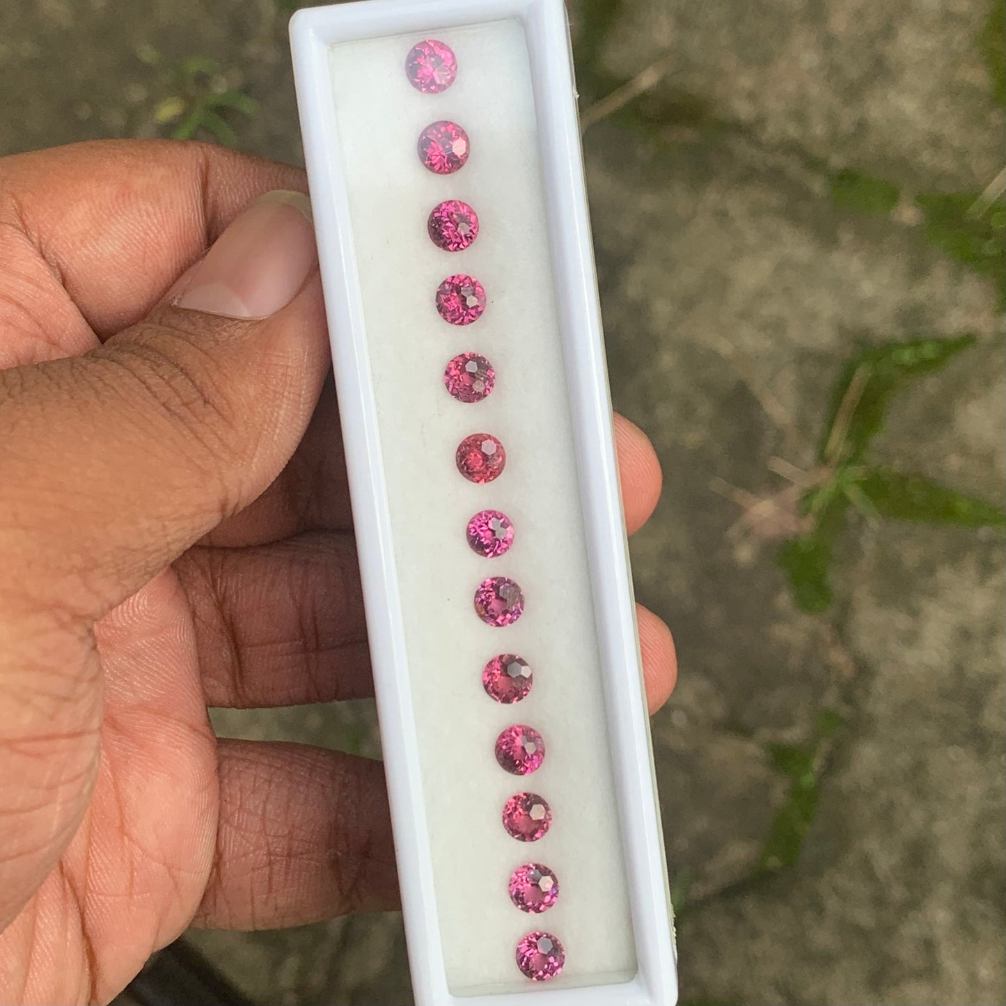 Football Cut Pinkish Red Garnet 7.92 Ct / 13 Stones Loose Gemstone Parcel For Jewelry Making 💎✨