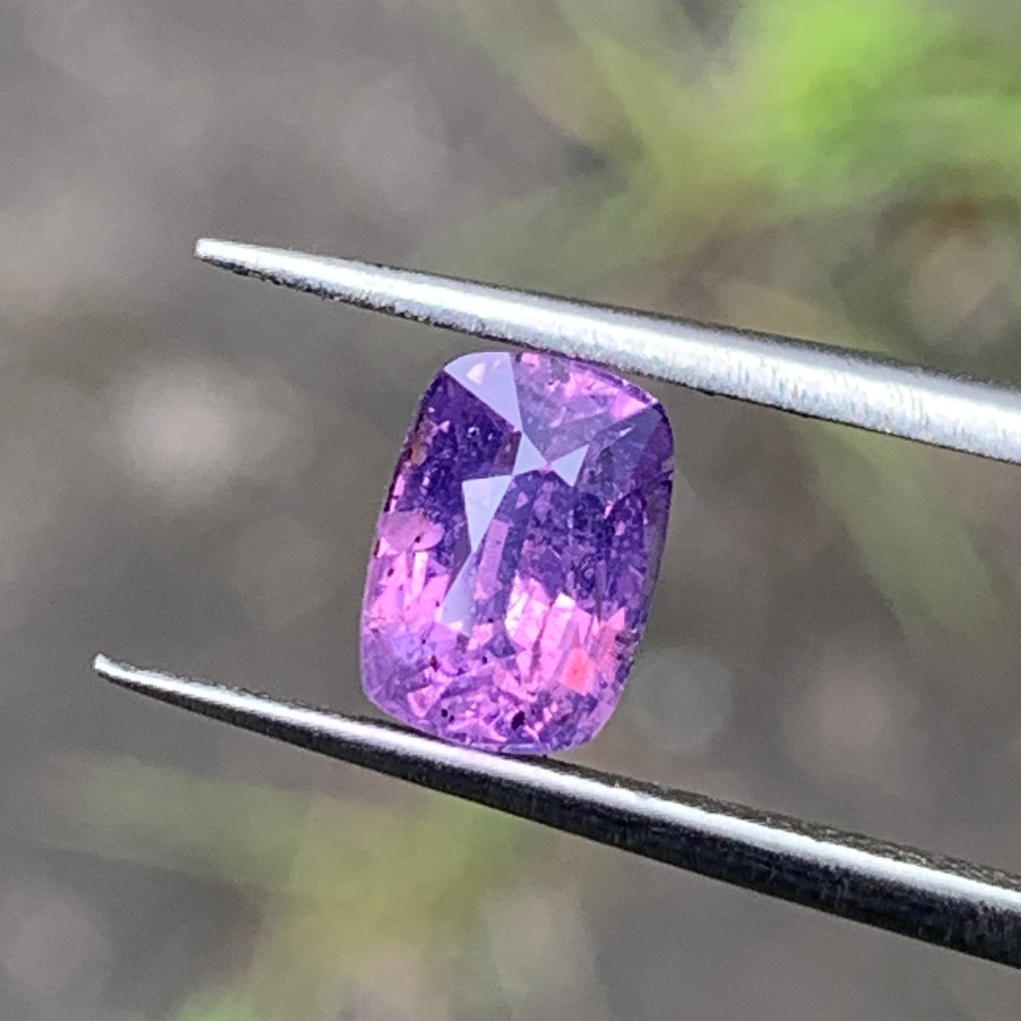 Purplish Pink Sapphire Rectangular Cushion 1.56 Ct Natural Loose Gemstone For Jewelry Making 💎✨