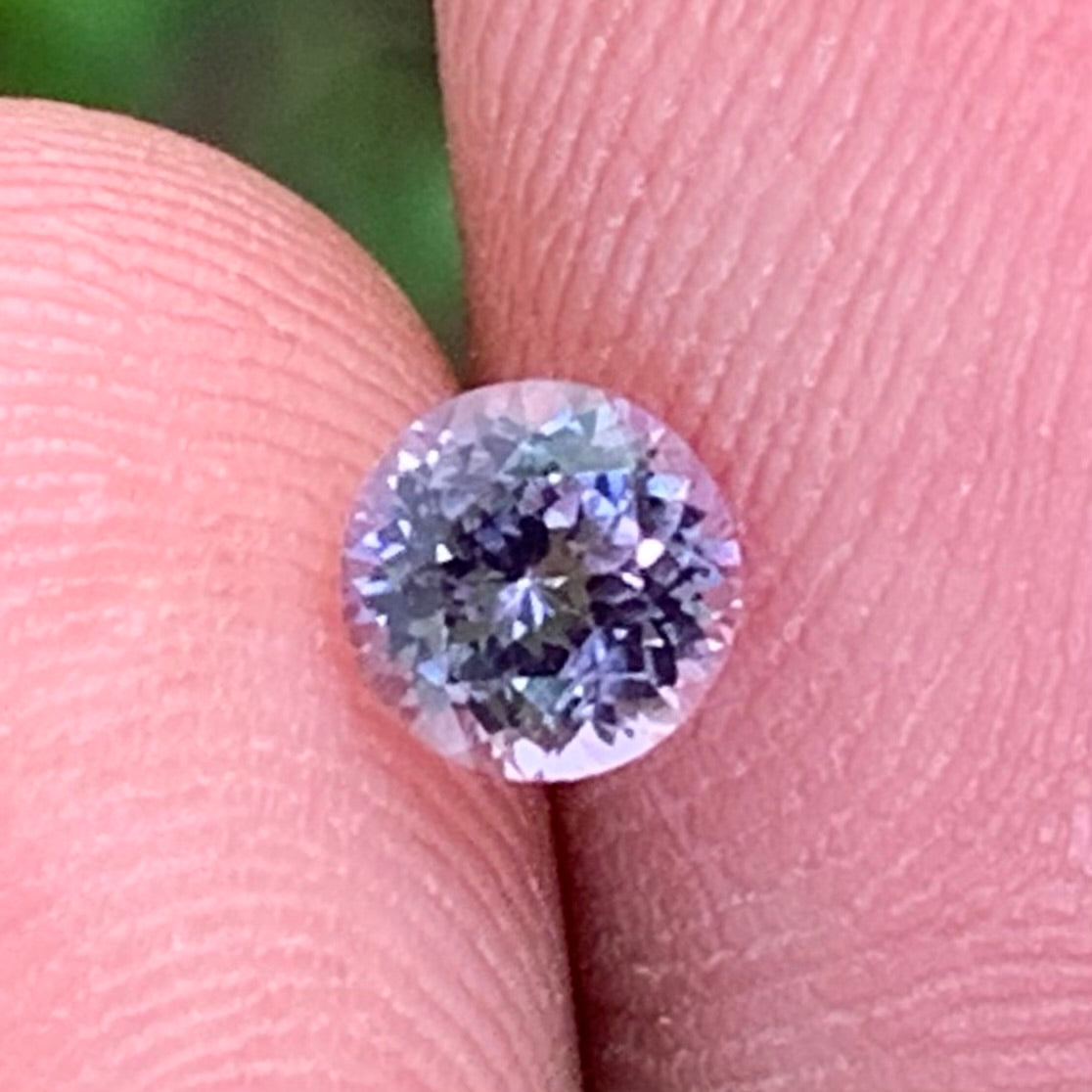 Light Purple Spinel Flower Cut Round 4.9 mm / 0.55 Ct Natural Loose Gemstone from Sri Lanka