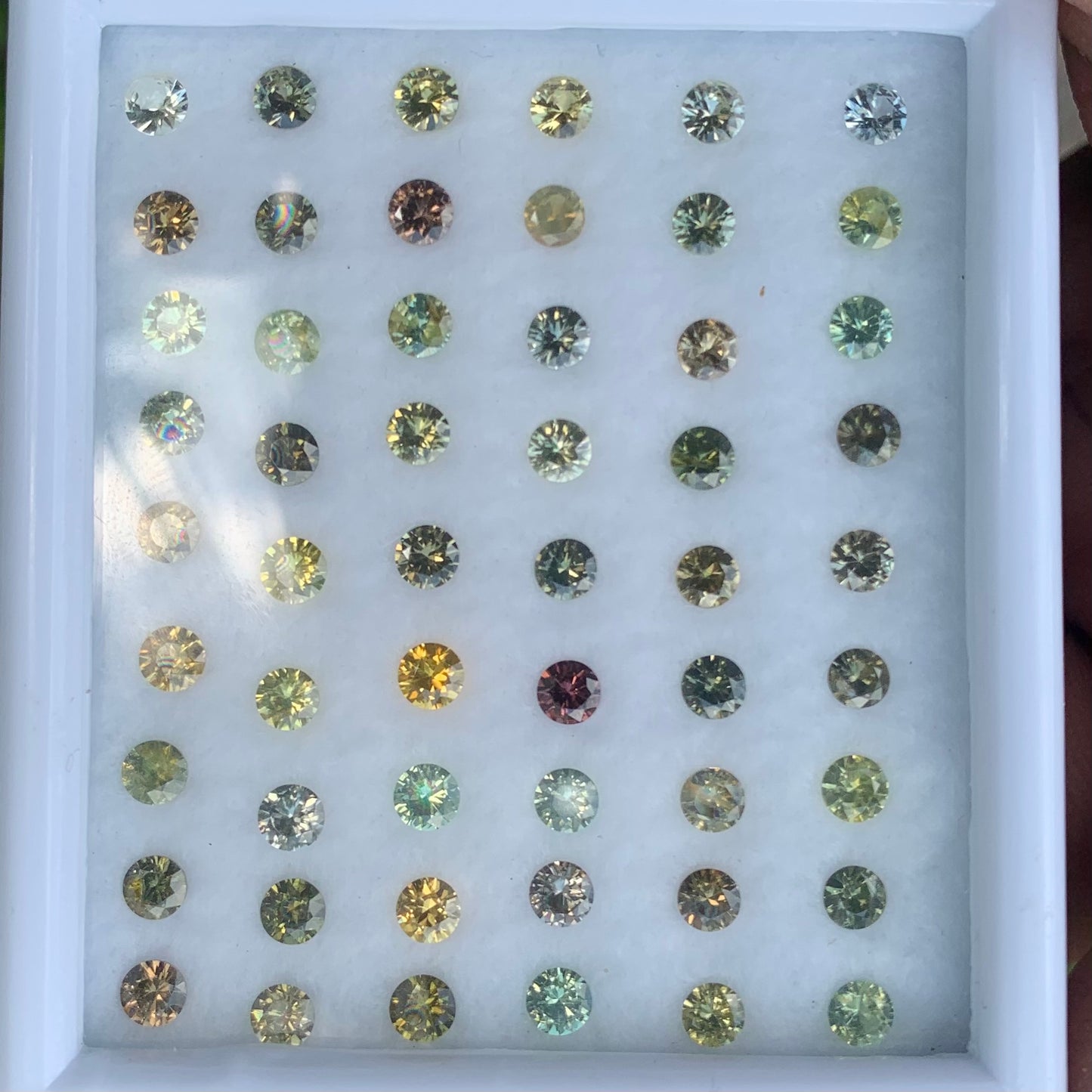Zircon Rounds Wholesale Parcel of 54 Multi Color Natural Loose Gemstones 11.22Ct