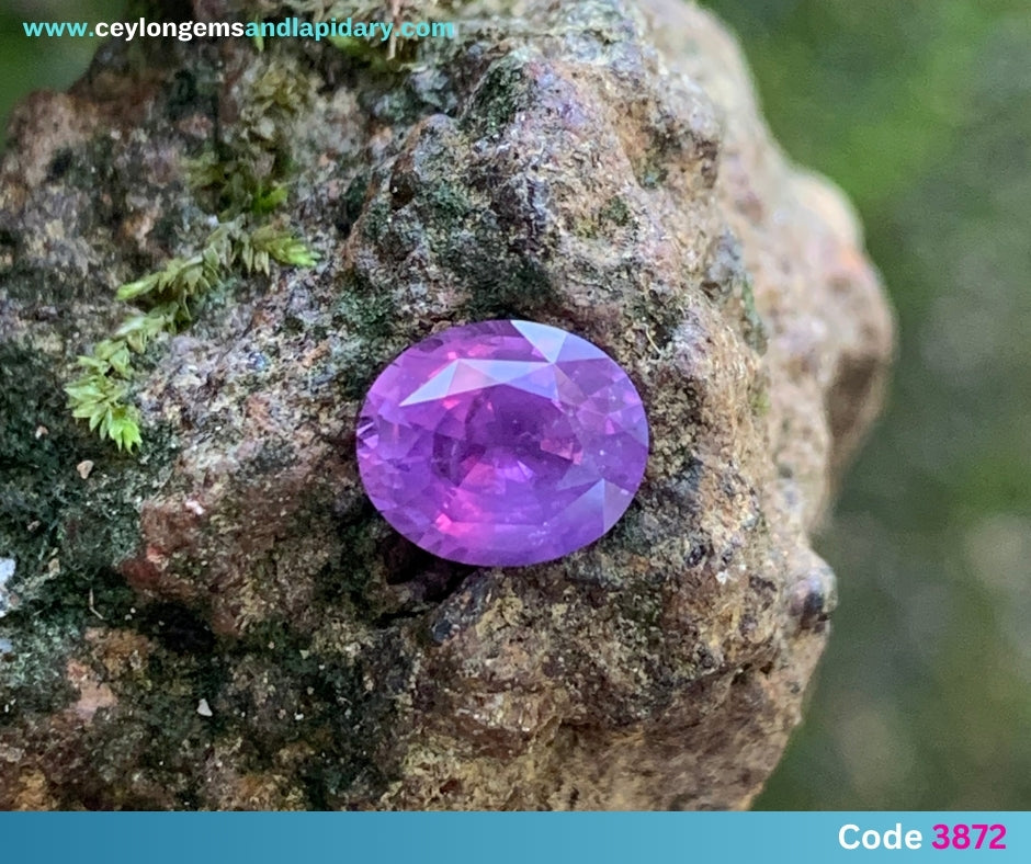 ✨ Pinkish Purple Sapphire Oval 1.39 Ct Heated Only Natural Loose Gemstone 💎