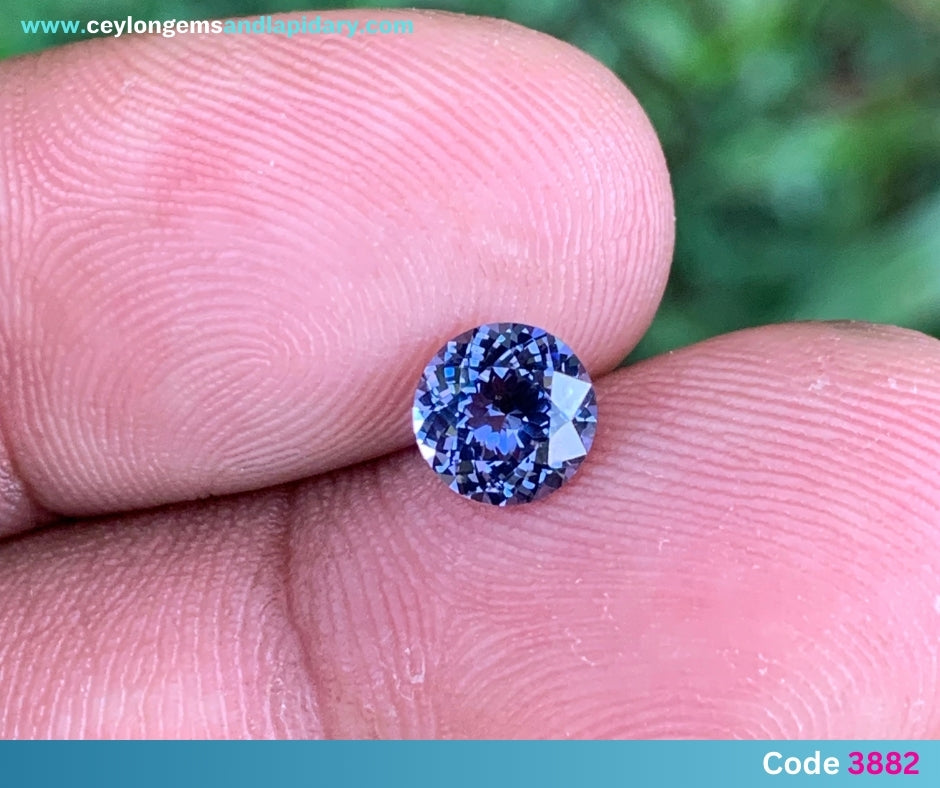 ✨ Purplish Blue Spinel 6.4 mm Round 1.09 Ct Loose Gemstone for Jewelry Making 💎
