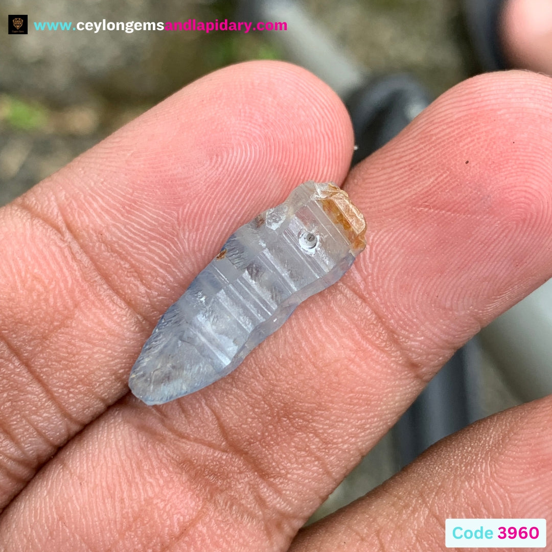 Unheated Sapphire Crystal 11.48 Ct Drilled Corundum for Pendant 💎✨