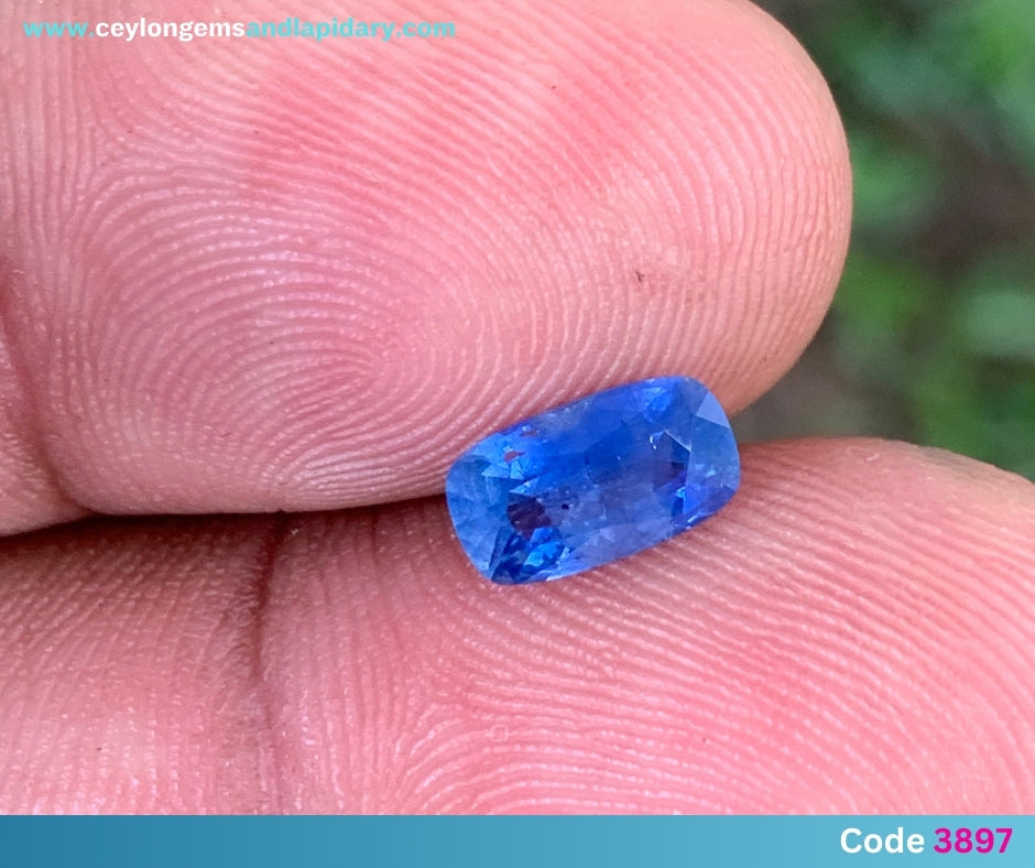 ✨ Blue Sapphire Rectangular Cushion 1.36 Ct Heated Only Natural Loose Gemstone For Jewelry Making 💎