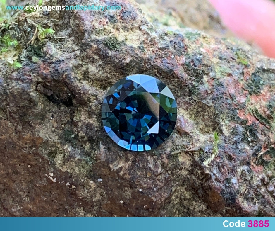 ✨ Deep Teal Blue Spinel 6.5 mm Round 1.08 Ct Loose Gemstone 💎