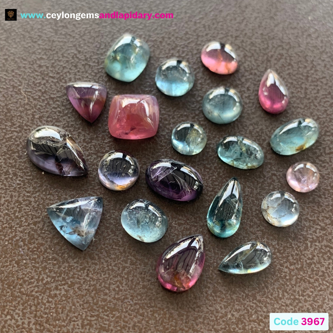 Spinel Cabochons 30 Ct / 20 Stone Natural Gem Parcel from Sri Lanka 💎✨