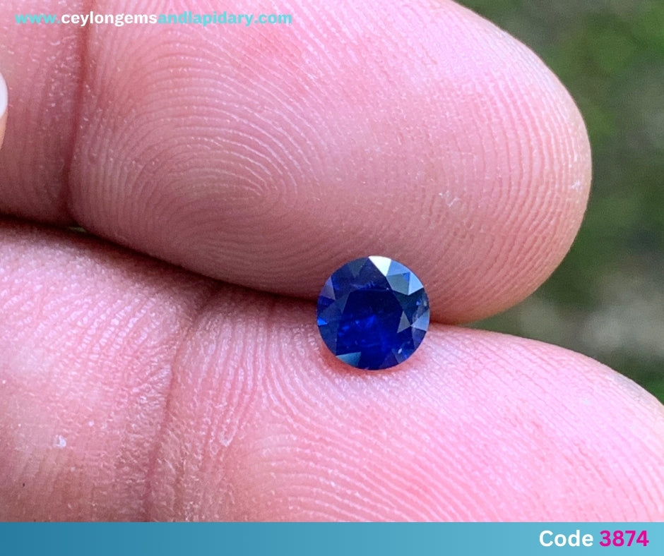 ✨ Hazy Blue Sapphire 5.3 mm Round Heated Only 0.66 Ct Natural Loose Gemstone 💎