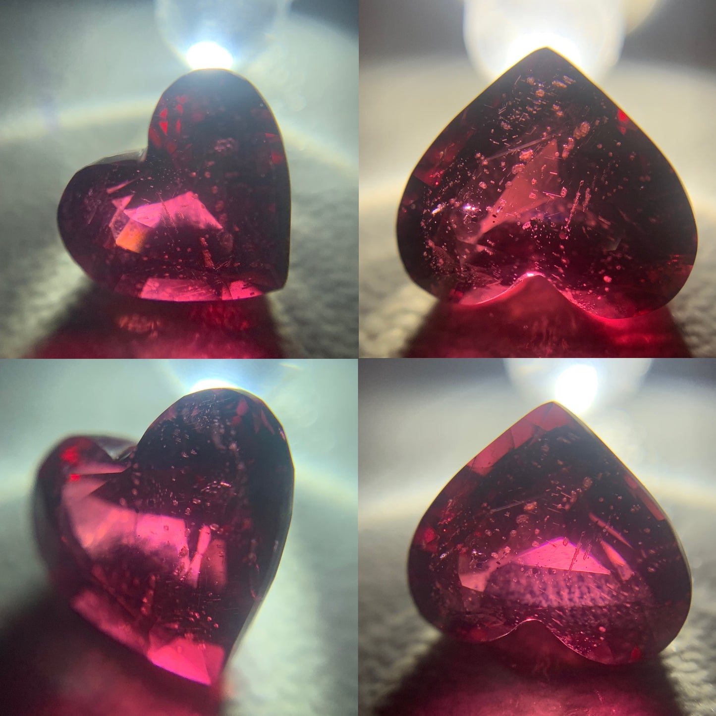 Red garnet Heart 2.60 Ct Creative Cut Loose Gemstone