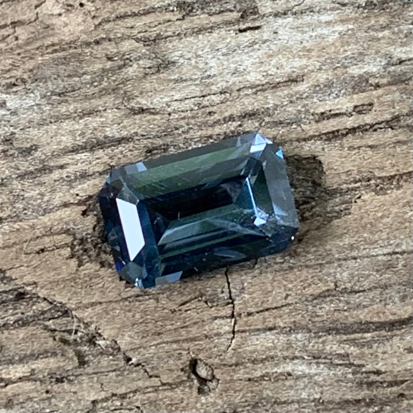 Teal Blue Spinel Emerald Cut Octagon 7.05 mm / 1 Ct Natural Loose Gemstone For Jewelry Making