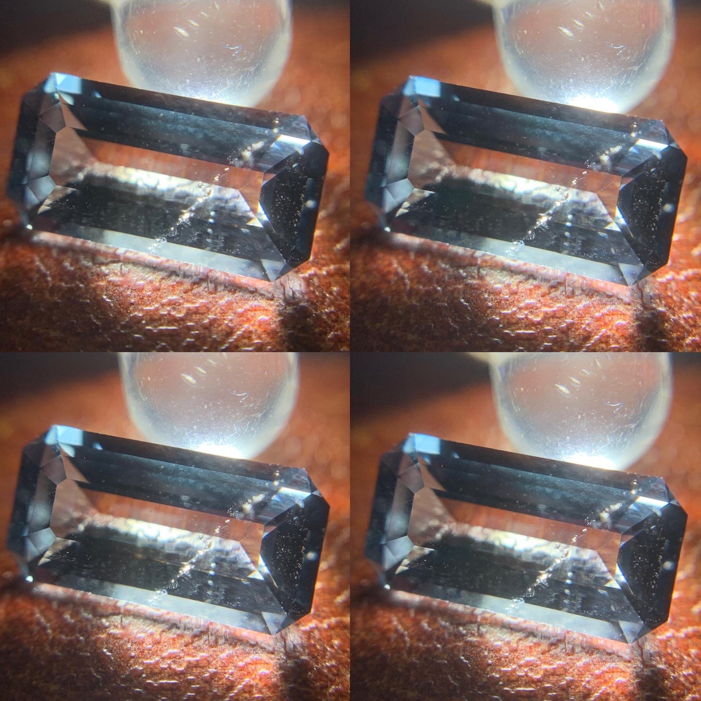 Teal Blue Spinel Emerald Cut Octagon 8.4 mm / 0.97 Ct Natural Loose Gemstone For Jewelry Making