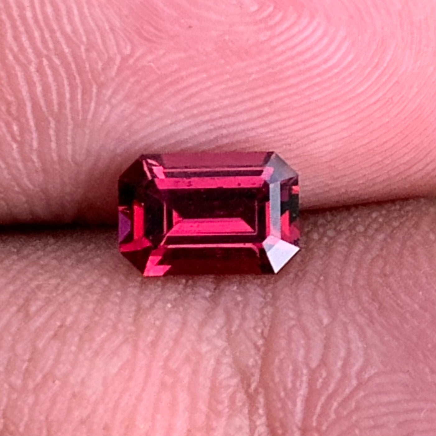 Red Garnet Emerald Cut Octagon 0.85 Ct Natural Loose Gemstone For Jewelry Making 💎✨