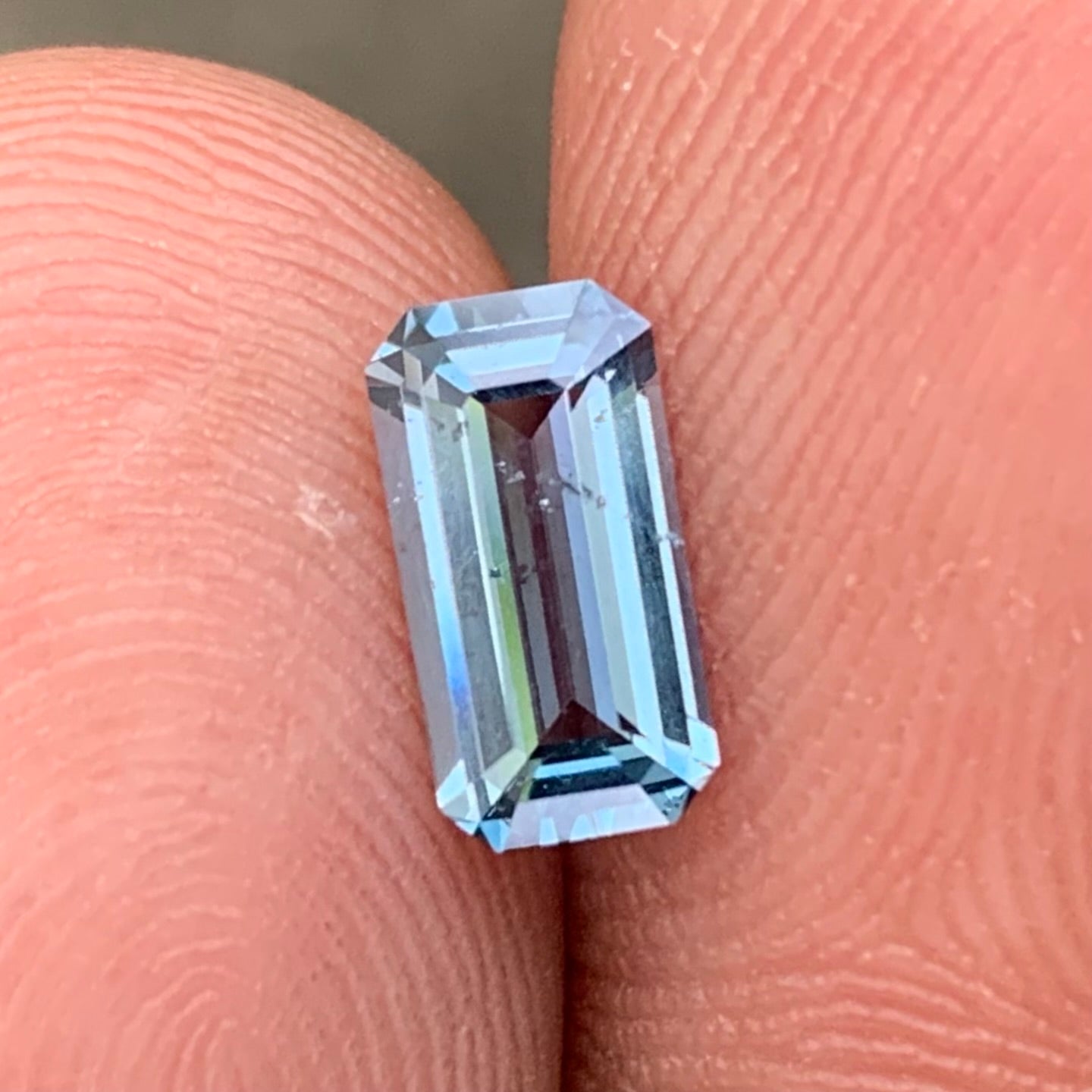 Teal Blue Spinel Emerald Cut Octagon 8.4 mm / 0.97 Ct Natural Loose Gemstone For Jewelry Making