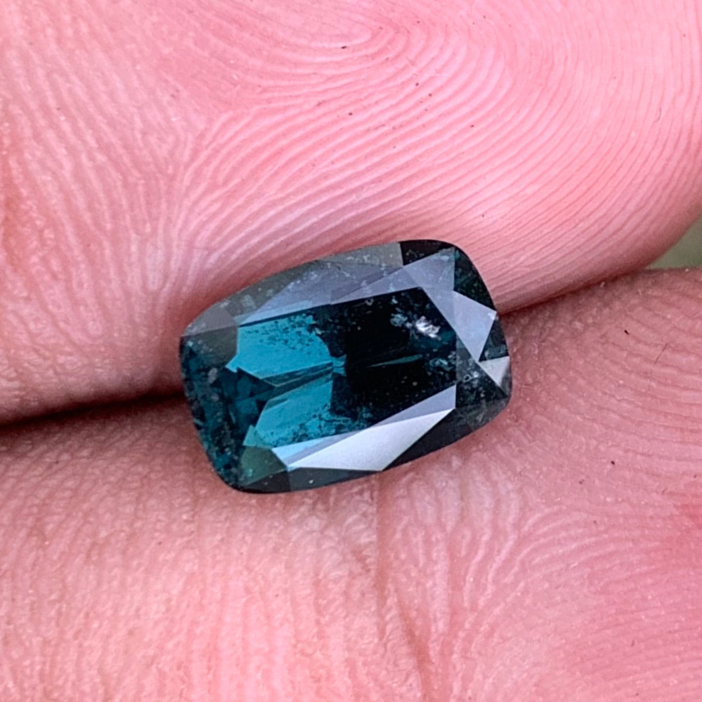 Teal Blue Spinel Rectangular Cushion 1.70 Ct Natural Loose Gemstone For Jewelry Making 💎✨