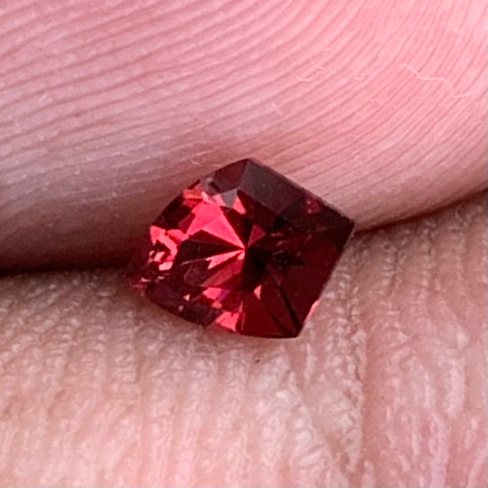 Red Garnet Shield 0.35 Ct Natural Loose Gemstone For Jewelry Making 💎✨
