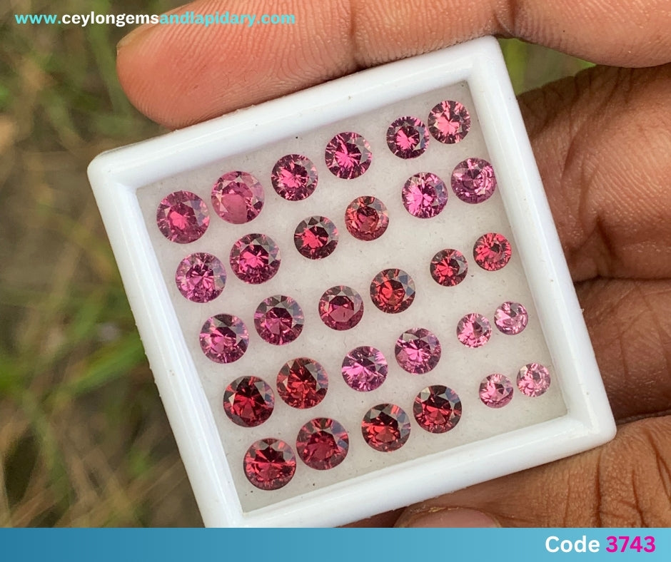 Red Garnet Fantasy Cut Round Pairs - 10 Ct 💎