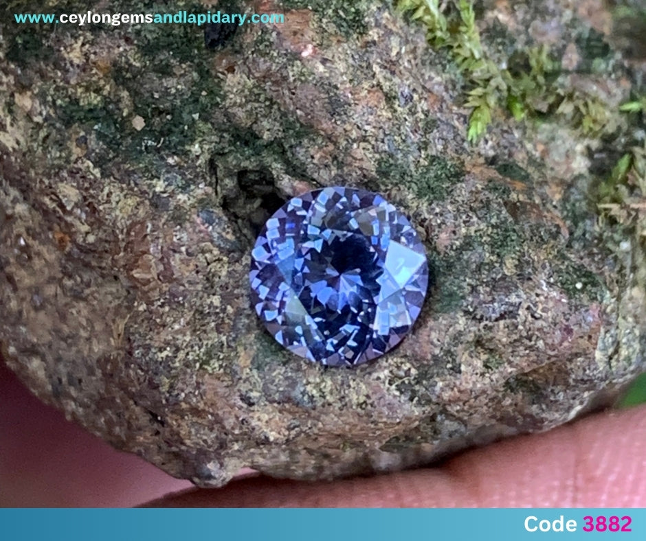 ✨ Purplish Blue Spinel 6.4 mm Round 1.09 Ct Loose Gemstone for Jewelry Making 💎