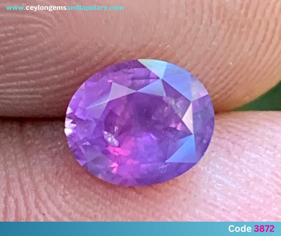 ✨ Pinkish Purple Sapphire Oval 1.39 Ct Heated Only Natural Loose Gemstone 💎