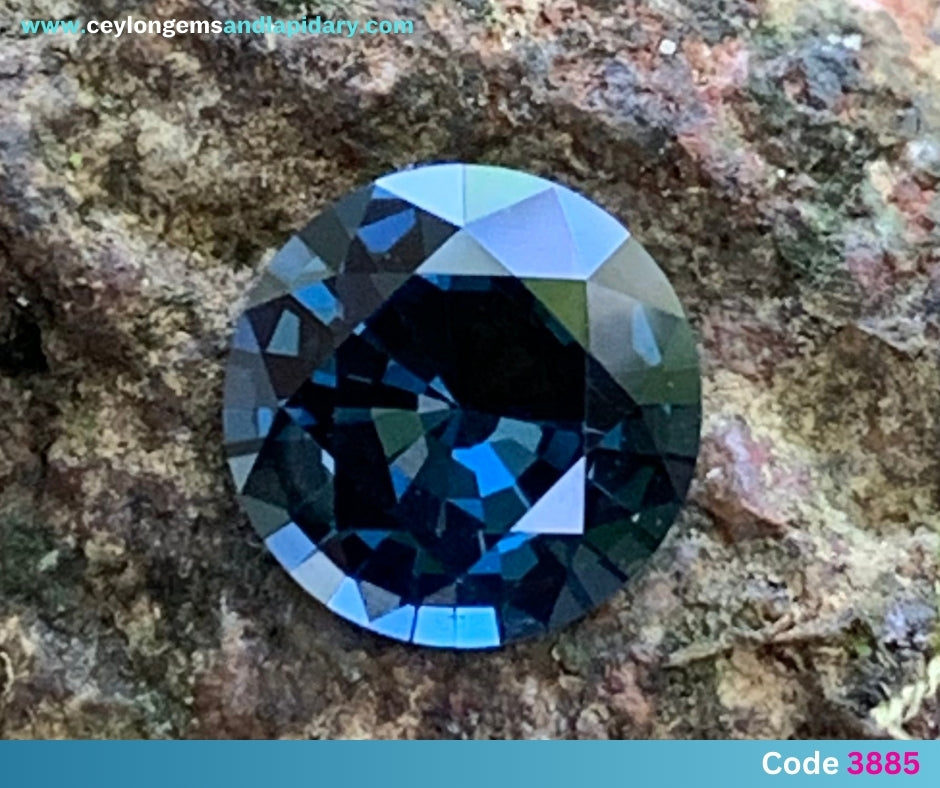 ✨ Deep Teal Blue Spinel 6.5 mm Round 1.08 Ct Loose Gemstone 💎