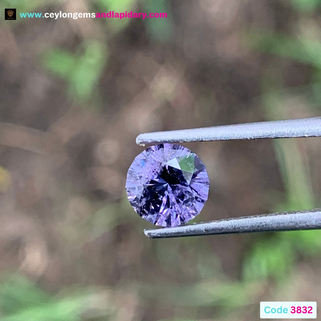 Lavender Spinel Fantasy Cut / Concave Cut Round 1.39 Ct 💎