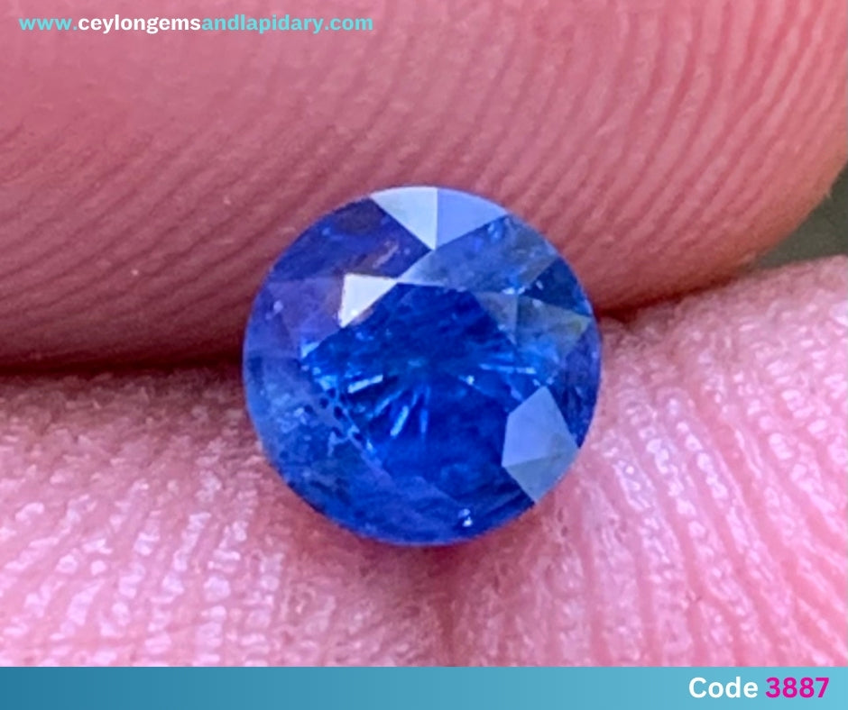 ✨ Blue Sapphire 5.3 mm Round Heated Only 0.91 Ct Natural Loose Gemstone 💎