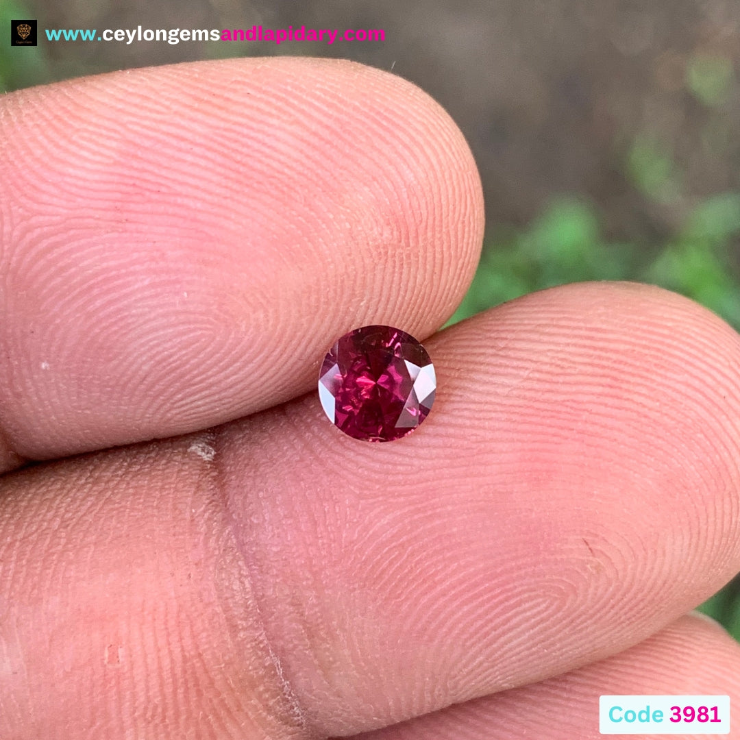 Red Garnet 5.4 mm Round 0.61 Ct Natural Loose Gemstone For Jewelry Making 💎✨