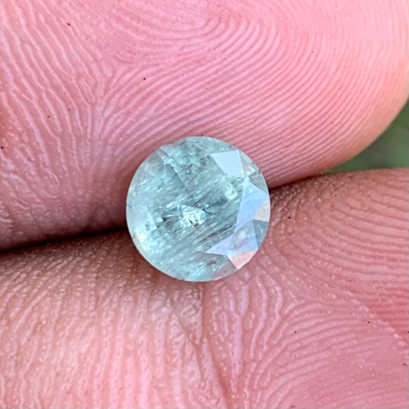 Green Sapphire Round Cut 6.6 mm / 1.57 Ct Natural Loose Gemstone For Jewelry Making 💎✨