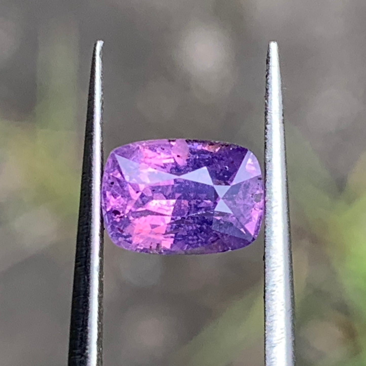 Purplish Pink Sapphire Rectangular Cushion 1.56 Ct Natural Loose Gemstone For Jewelry Making 💎✨