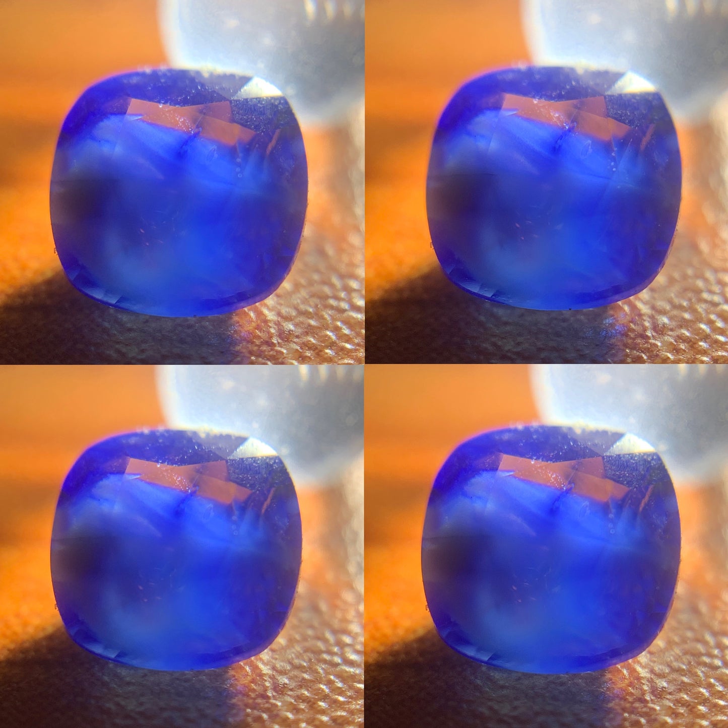 Deep Blue Milky Sapphire Cushion 0.57 Ct Heated Only Natural Loose Gemstone For Jewelry Making