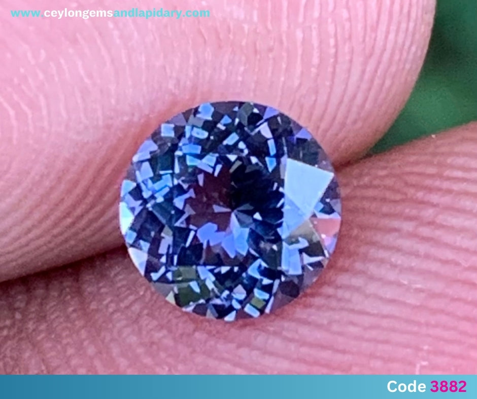 ✨ Purplish Blue Spinel 6.4 mm Round 1.09 Ct Loose Gemstone for Jewelry Making 💎