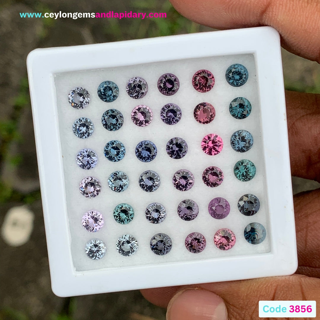 Spinel Rounds Multicolor Natural Unheated Parcel of 12.85 Ct / 36 Loose Gemstones For Jewelry Making 💎✨