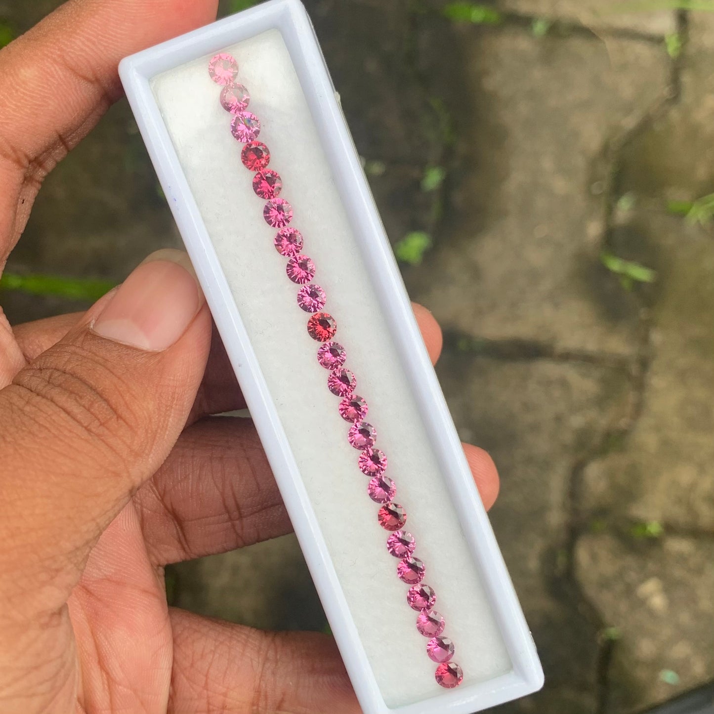 Football Cut Pinkish Red Garnet 5.76 Ct / 23 Stones Loose Gemstone Parcel For Jewelry Making 💎✨