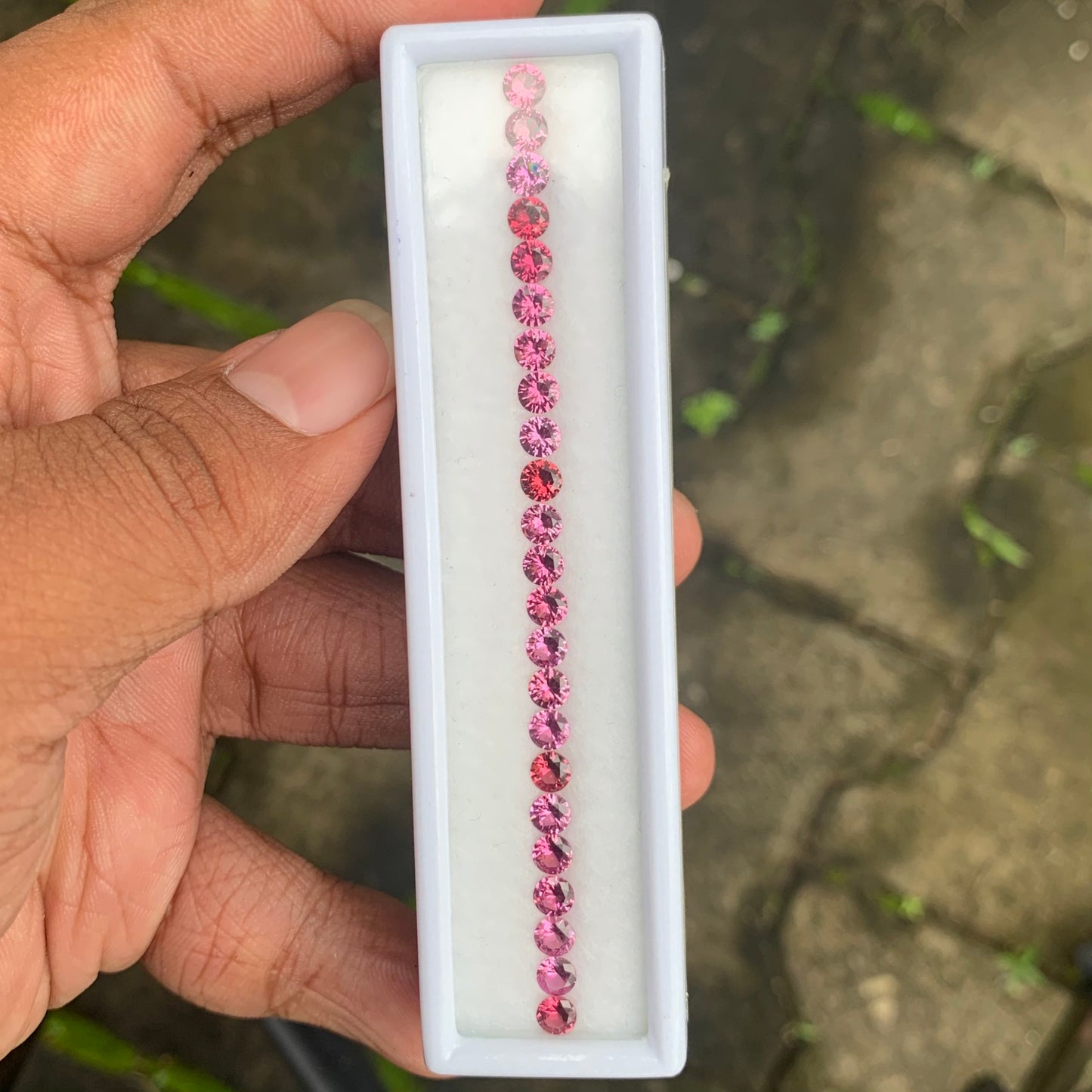 Football Cut Pinkish Red Garnet 5.76 Ct / 23 Stones Loose Gemstone Parcel For Jewelry Making 💎✨