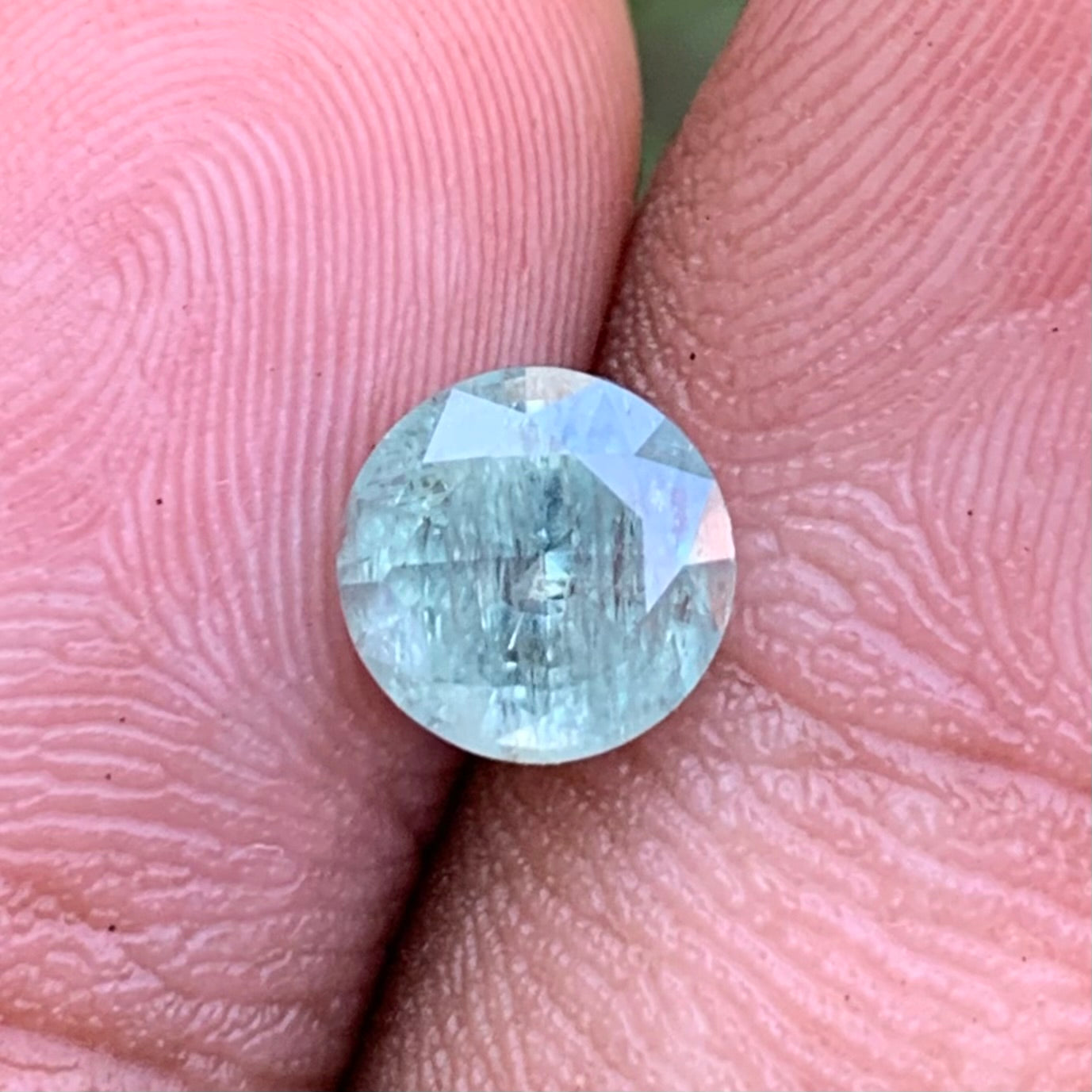 Green Sapphire Round Cut 6.6 mm / 1.57 Ct Natural Loose Gemstone For Jewelry Making 💎✨