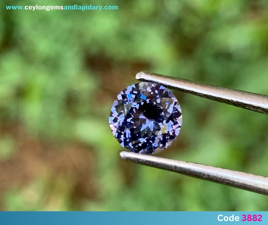 ✨ Purplish Blue Spinel 6.4 mm Round 1.09 Ct Loose Gemstone for Jewelry Making 💎