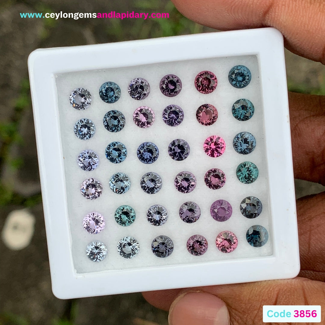 Spinel Rounds Multicolor Natural Unheated Parcel of 12.85 Ct / 36 Loose Gemstones For Jewelry Making 💎✨