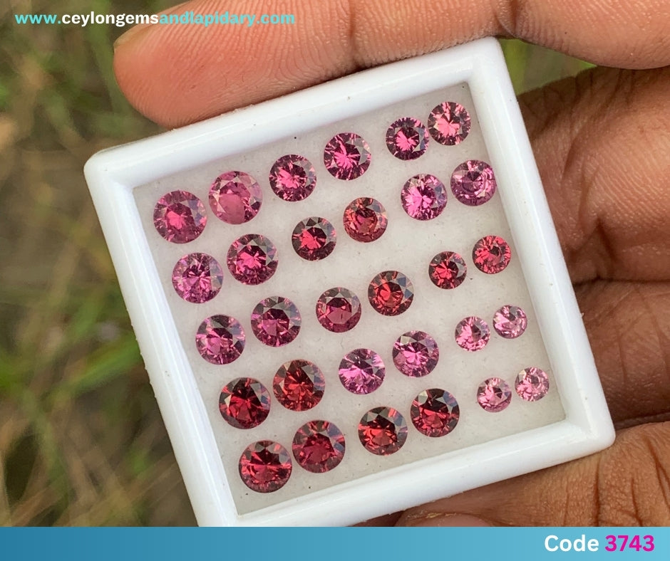 Red Garnet Fantasy Cut Round Pairs - 10 Ct 💎