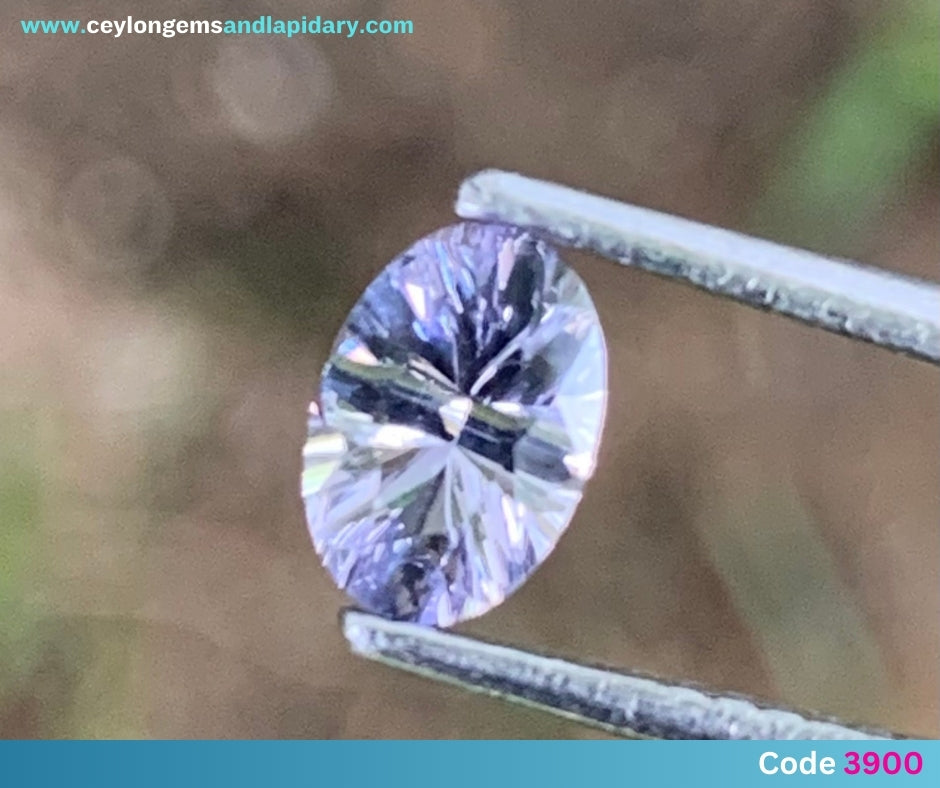 ✨ Lavender Spinel Concave Cut / Fantasy Cut Oval 0.53 Ct Natural Loose Gemstone From Sri Lanka 💎