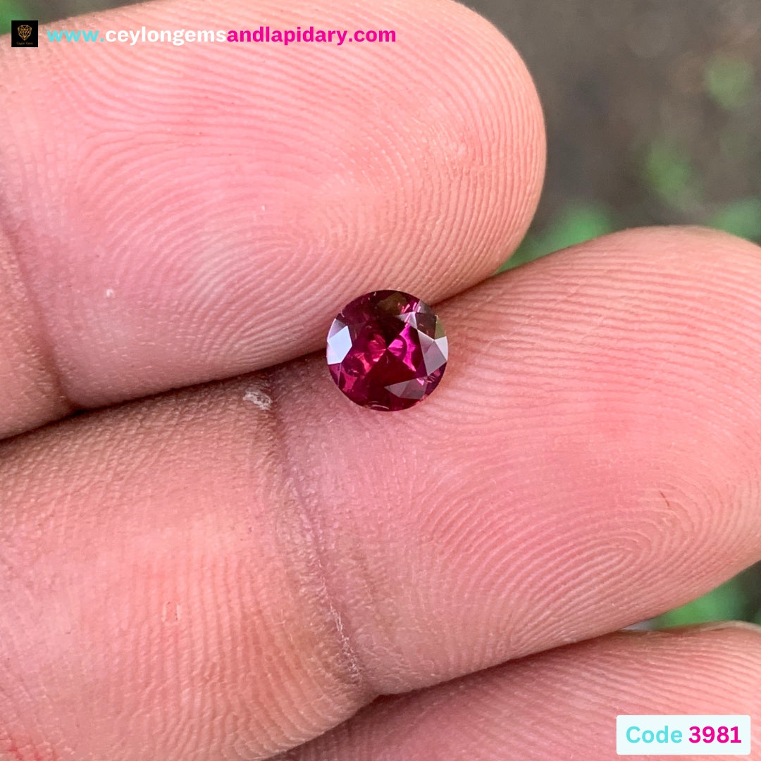 Red Garnet 5.4 mm Round 0.61 Ct Natural Loose Gemstone For Jewelry Making 💎✨