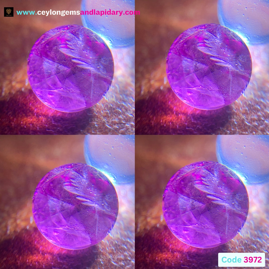 Purplish Pink Garnet Fantasy Cut / Concave Cut 0.61 Ct Natural Loose Gemstone For Jewelry Making 💎✨