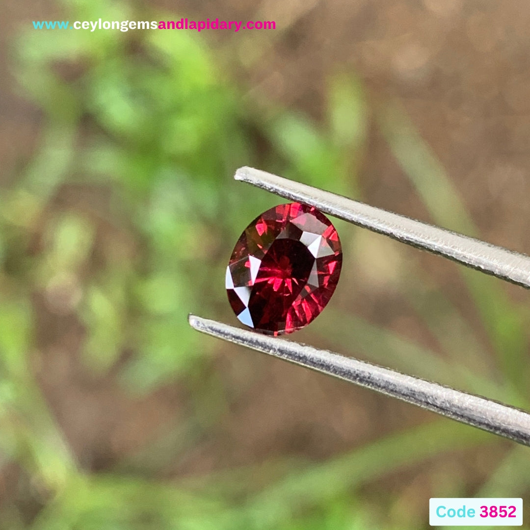 Red Garnet Oval 1.19 Ct Natural Loose Gemstone from Sri Lanka 💎✨