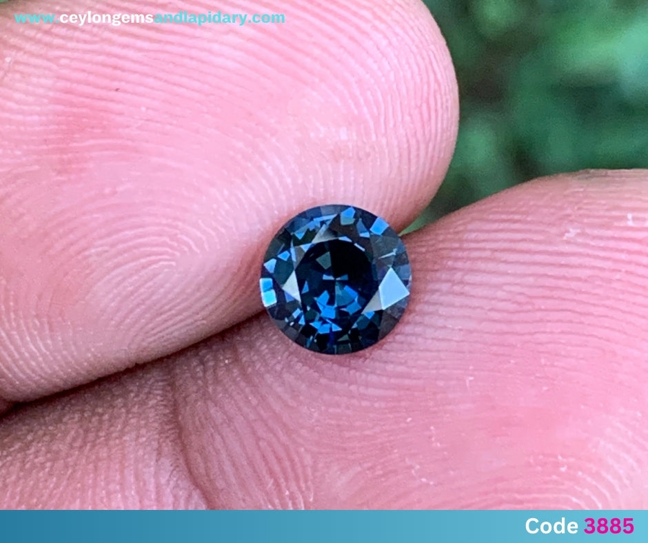 ✨ Deep Teal Blue Spinel 6.5 mm Round 1.08 Ct Loose Gemstone 💎