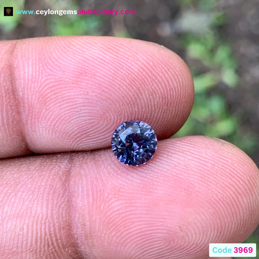 Purplish Gray Spinel 6.3 mm Round 1.33 Ct Natural Loose Gemstone from Sri Lanka 💎✨