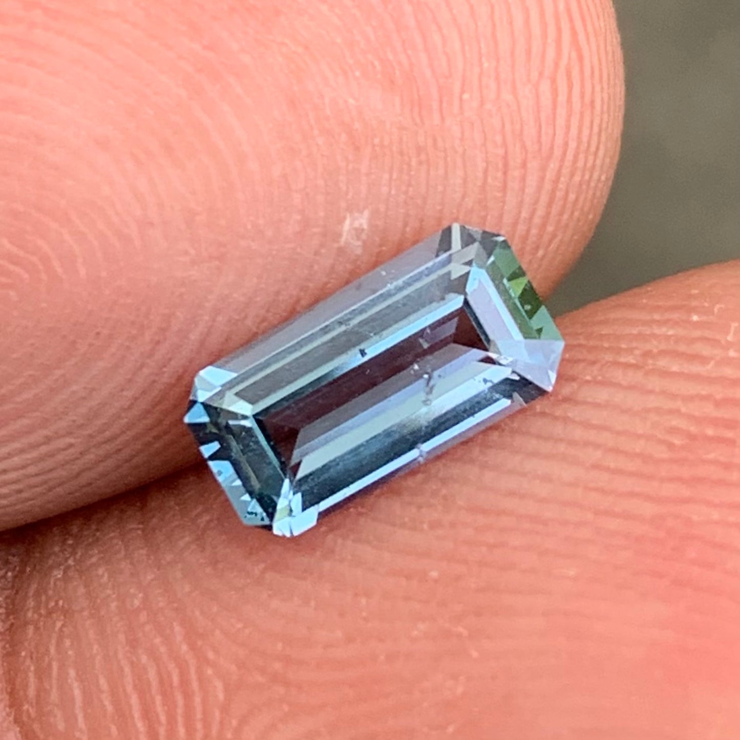 Teal Blue Spinel Emerald Cut Octagon 8.4 mm / 0.97 Ct Natural Loose Gemstone For Jewelry Making