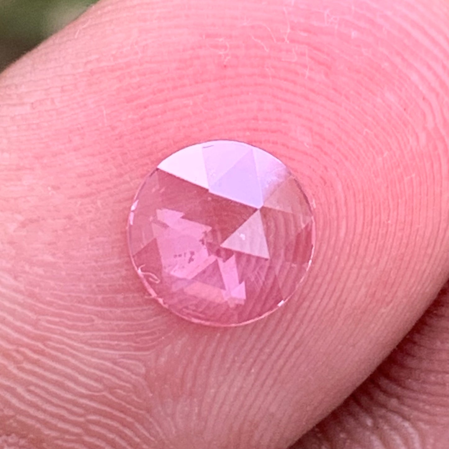 Rose Cut Peach Sapphire 0.71 Ct Modified Round Heated Only Natural Loose Gemstone from Sri Lanka