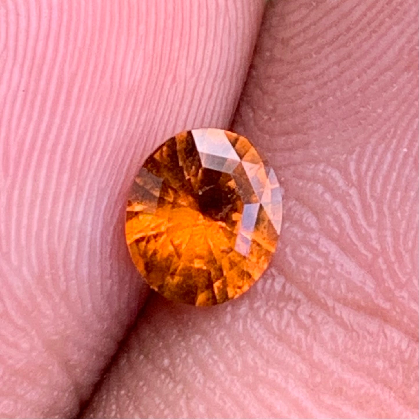 Orange Hessonite Garnet Oval 0.68 Ct Loose Gemstone For Contemporary Jewelry 💎✨