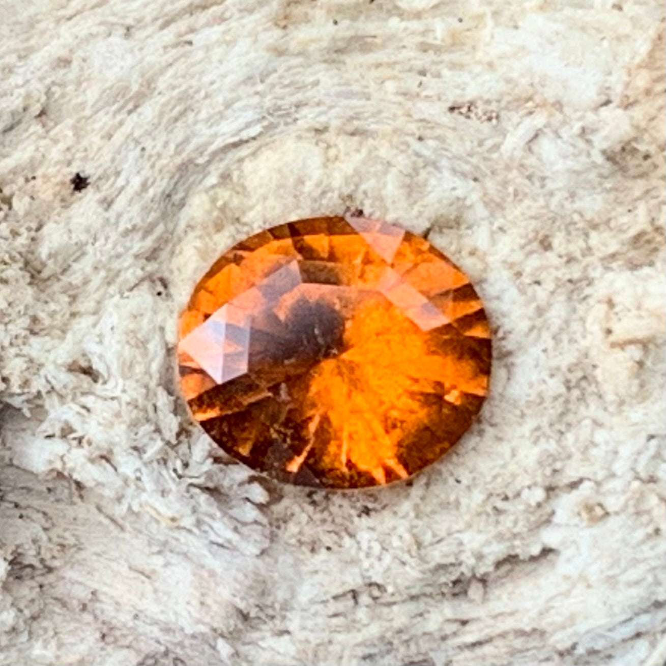 Orange Hessonite Garnet Oval 0.68 Ct Loose Gemstone For Contemporary Jewelry 💎✨